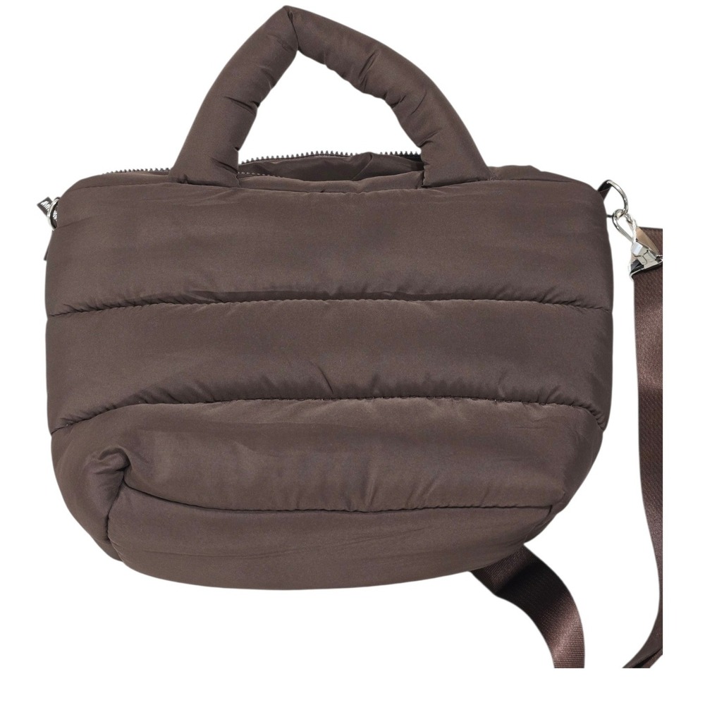 Wilo The Label Mini Two Strap‎ Puffer Tote Bag Espresso Brown Crossbody ESPMINI - Picture 3 of 13